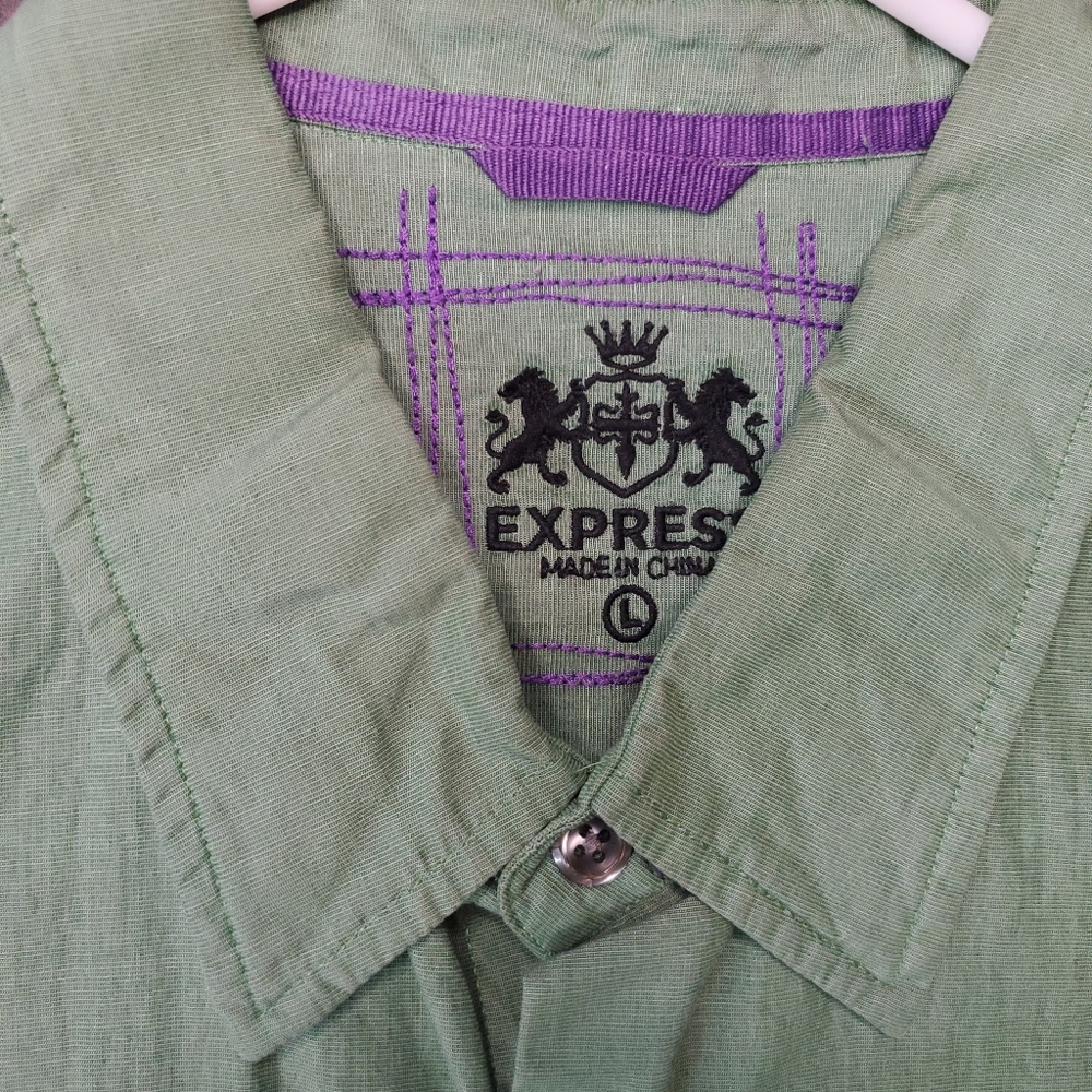 Express Button Down Shirt Sz Large - image 2